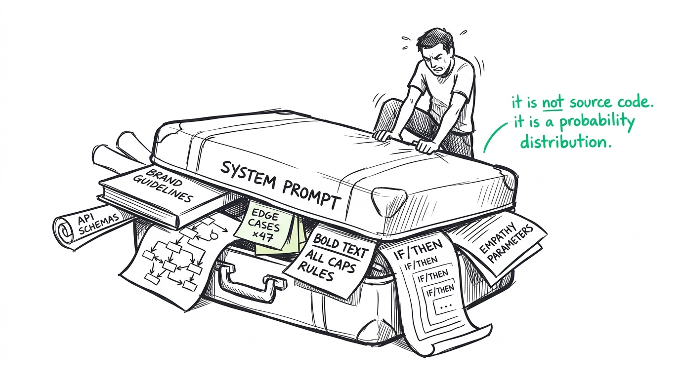 The Monolith: a single overstuffed system prompt trying to do everything
