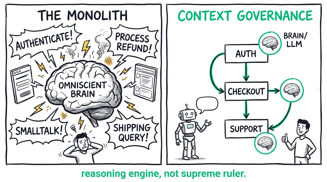 From a single overburdened "brain" to an explicit state machine